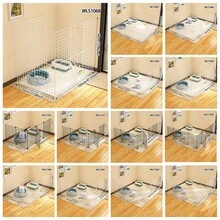 Modular Wire Mesh Pet Fence, Small Pet Rabbit Cage, Cat Cage, Small Dog Kennel, Freely Combinable Pet Barrier - Multicolor - View 6