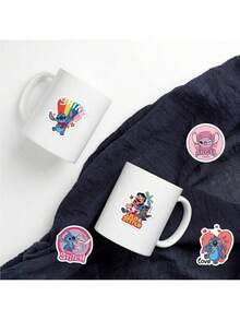 Disney 50pcs Official Stitch Stickers, DIY Packaging Tape Stickers, Suitable For Daily Or Party Holiday Decoration, Fun Gift For Friends - one-size - View 5