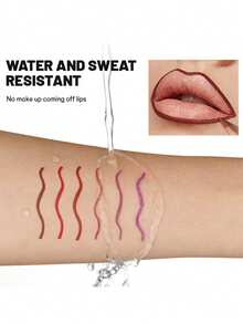 Pudaier 6pcs/Set Soft Smooth Waterproof Long-Lasting Lip Liner Set, Suitable For All Skin Tones, Great Gift For Valentine's Day And Parties - 06/13/15/17/18/23 - Xem 5