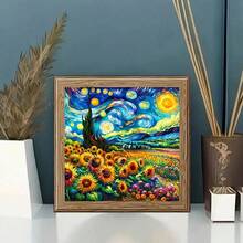 5D Diamond Painting Kit - Full Round Diamond, Floral Pattern, Acrylic Craft Set For Home Decor, Frameless Creative Diamond Painting Kit - round diamond - View 13