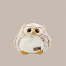 可爱迷你11厘米逼真毛绒猫头鹰玩偶摆件，带香味，桌面伴侣毛绒玩具，儿童生日礼物，舒适毛绒玩偶，小型动物桌面装饰，派对装饰 - 11公分 - 查看 20