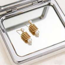 20颗6毫米不锈钢金色花朵珠帽端头隔珠吊坠珠，适用于珠宝制作材料配件批发 - 串珠墊片 - 查看 3