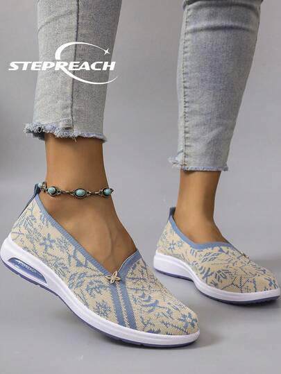 STEPREACH 新款女士运动鞋休闲鞋网面透气舒适防滑轻便一脚蹬驾驶鞋