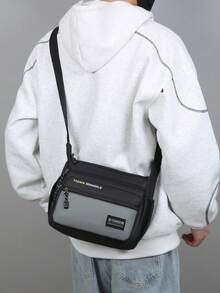 Large Capacity Men's Messenger Bag, Business Travel Casual Shoulder Bag, Fashionable Multi-Function Backpack - Multicolor - View 9