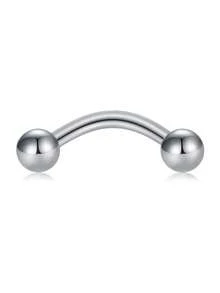 AVYRING Khuyên xỏ lông mày G23 bằng titan, dạng thanh cong, khuyên nhỏ xỏ môi, khuyên tai, khuyên rốn, khuyên bụng nhỏ cho nam và nữ, cỡ 16G, đường kính 6mm/8mm/10mm. - quả cầu ánh sáng - Xem 7