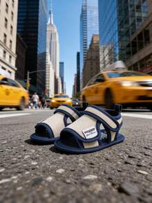 Infant/Toddler Boys/Girls Summer Beach Sandals, Non-Slip Soft Rubber Sole, Outdoor Prewalker Shoes - Beige - View 1