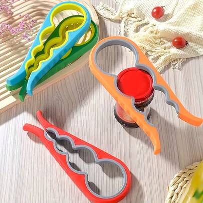 2个/1个 人造四合一强力开瓶器，适合体弱者、儿童和老人使用，方便的厨房工具，可用于打开罐头、瓶子和玻璃瓶。