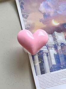 1个创意心形3D手机支架，便携式伸缩桌面支架 - 彩色 - 查看 5