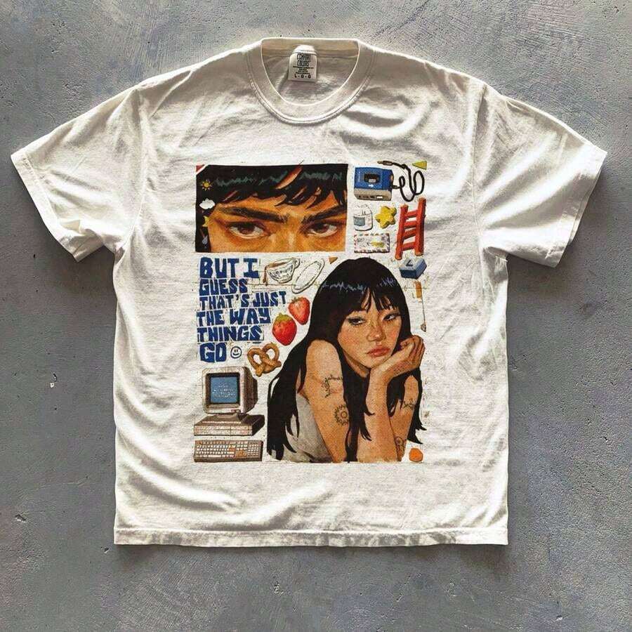 Beabadoobee Inspired Graphic Tee - Retro Aesthetic Music Shirt - Fan Art-Shirt - 90s Vintage Style Unisex Top FoMinimalist Style Sweatshirt - Trắng 7 - Xem 1