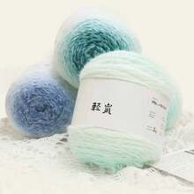 200g Gradient Long Plush Handmade Yarn Balls, Suitable For Crocheting/Knitting Gradient Rose Blankets, Garments, Handbags, Various DIY Crafts - Multicolor - View 5