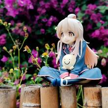 Figura decorativa en pose sentada, con diseño detallado de uniforme escolar, decoración de escritorio adorable y sonriente, modelo coleccionable de estilo anime 2D, excelente regalo - Multicolor - Ver 3