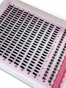 238片装尖头+下睫毛卡通风格假睫毛簇，动漫尖头假睫毛簇，长度6-18mm，DD/D卷翘仙女单簇假睫毛套装，自然妆效假睫毛 - D - 查看 6