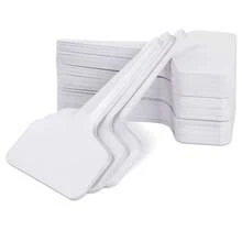100 Pcs Plastic Plant Labels White T-Type Garden Stake Tags Waterproof Plant Markers Reusable Plant Signs For Outdoor Indoor Nursery Potted Plants Seed - Multicolor - View 2