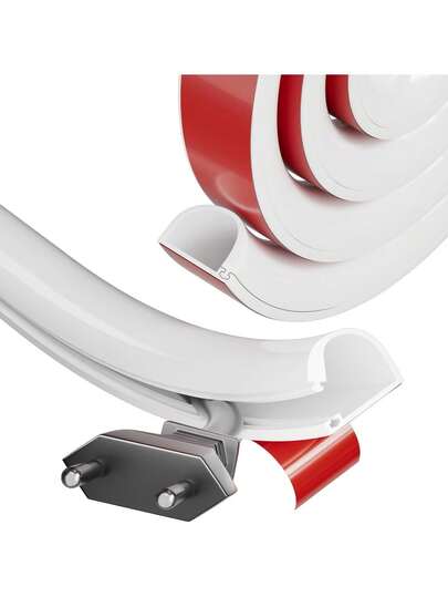 Self-Adhesive Cable Duct, Flexible Rubber Cable Protector, Floor Cable Cover, Suitable For Desktop, Wall And Floor Installation, Prevent Tripping Over Exposed Wires