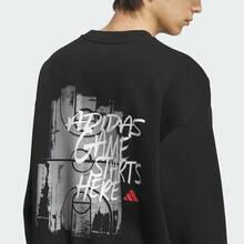 Adidas Men's GSH CREW Knit Sweatshirt Sweatshirt KC2787 - Black - View 5