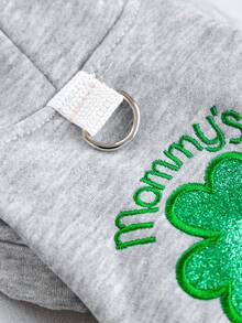 PETCIRCLE 1pc Pet Clothes, Dog/Cat Apparel, European & Korean Style Small Pet Hoodie Sweatshirt - Grey - View 7