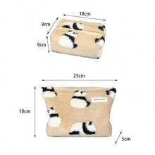 Large Capacity Cute Panda Cosmetic Bag, Toiletry Organizer Pouch, Inner Lining Bag, Pillow Bag - Multicolor - View 11