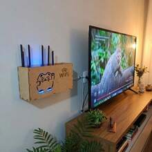 Porta Modem/Roteador de Parede em MDF Cru - 1 unidade - Visão 4