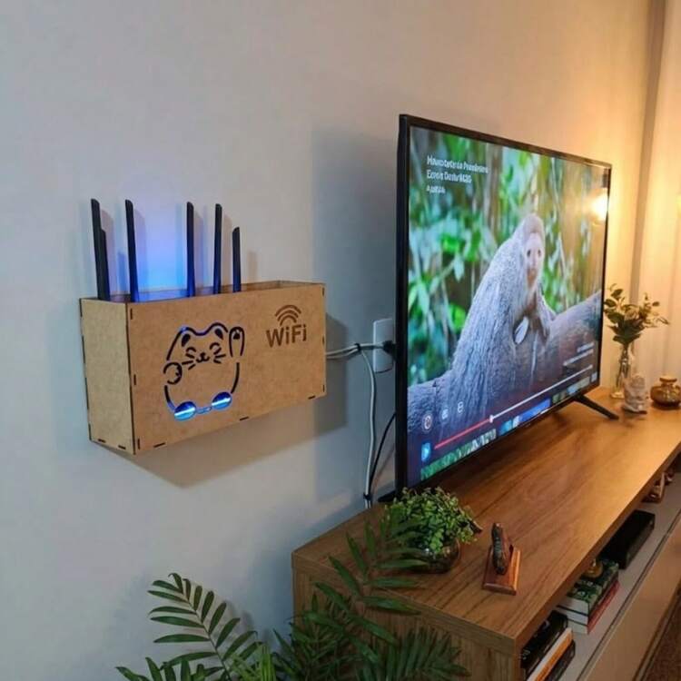 Raw MDF Wall Mount Modem/Router Port - 1 Einheit - Übersicht 4