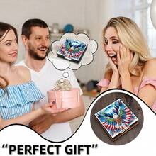 1pc DIY Diamond Art Owl Pattern, Asymmetrical Rhinestone Mosaic Painting, Black Faux Leather Self-Adhesive Memo Pad Box With 160 Sheets, Ideal For Home, Office And School Supplies, Craft, Cute Stationery, Holiday Gift - View 5