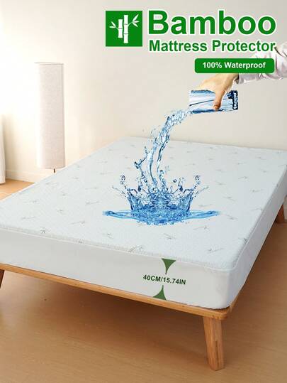 1 件床垫罩，100% 防水，凉爽透气的竹纤维床垫罩，表面及四周防水，防溢水，透气性好，触感舒适凉爽柔软，均匀散热，带来最佳睡眠体验