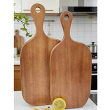 红木带柄砧板，方形餐盘，牛排盘，奶酪面包托盘，水果板，寿司板，日式面包披萨托盘，茶具及茶盘，小型带柄砧板，自助餐及派对食品托盘，节日礼品 - 查看 1