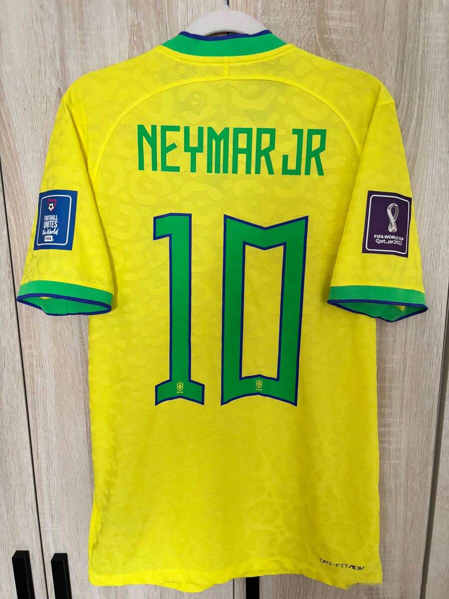 2022 World Cup Brazil Home Stadium N Eymar No. 10 Jersey Fan Version Short-Sleeved Football Jersey - Màu vàng - Xem 1
