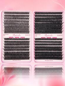 Bộ dụng cụ nối mi 640 món, bao gồm (30D+40D+50D+60D/50D+60D+80D+100D) trọn bộ mi giả, keo dán, nước tẩy trang và dụng cụ, dễ dàng tự làm nối mi chuyên nghiệp tại nhà - Sử dụng mi giả lông chồn, keo dán chắc chắn, nước tẩy trang và dụng cụ chính xác cho kết quả như ở salon, bộ dụng cụ nối mi tự làm hoàn chỉnh. - Nhiều màu - Xem 16