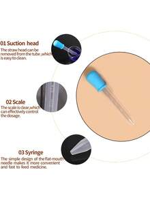 1pc 5ml Silicone Graduated Pet Medication Dispenser, Plastic Dropper - View 5