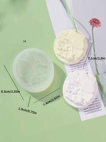 1pc Butterfly Flower Pendant Silicone Mold, Silicone With Hole Easy To Demold, Handmade DIY Resin, Wax, Plaster Keychain Pendant Mold, 3D Butterfly Flower Shape, Heat Resistant And Reusable - A-White - View 2