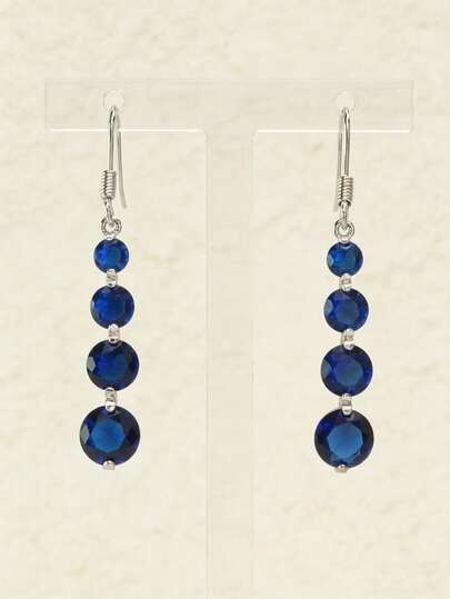 1 Pair Elegant Sparkling Rhinestone Water Drop Earrings, Suitable For Women's Festivals, Birthdays, Dates, Parties, Vacations, Shopping, And Daily Commute