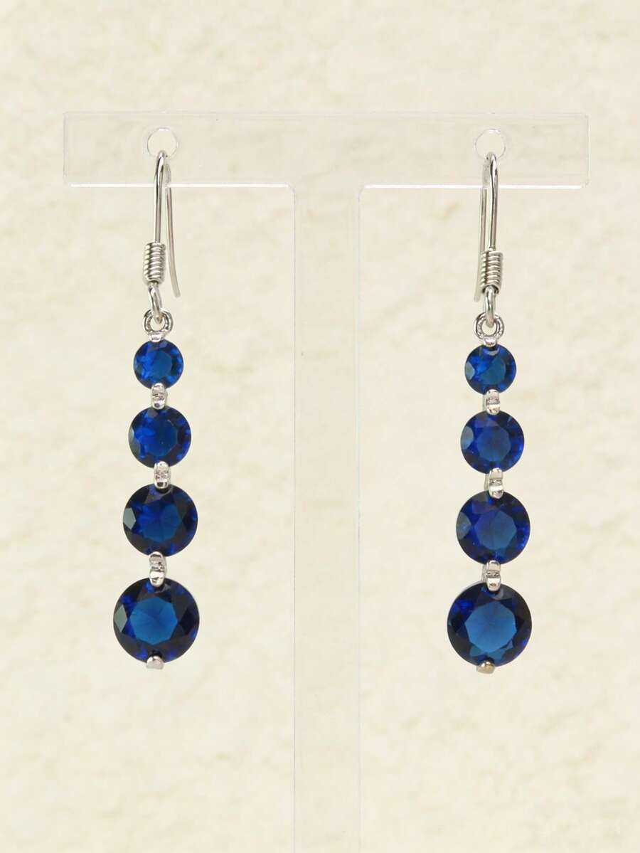 1 Pair Elegant Sparkling Rhinestone Water Drop Earrings, Suitable For Women's Festivals, Birthdays, Dates, Parties, Vacations, Shopping, And Daily Commute