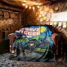 1PC 3D Monster Jam Monster Truck Cartoon Blanket, Edgy Gift For Motorsports Fans, Themed Man Cave Decor, Retro Sci-Fi Party Accent & Race Day Souvenir,Soft Throw Blanket For Home Bedroom Bed Sofa Picnic Travel Office Cover Blanket, Multiple Sizes 50x60 To 60x80 Inches - Nhiều màu 28 - Xem 2
