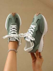 ZKBBO. Women's Casual Sports Shoes, Lightweight Non-Slip Fitness Running Shoes, Tennis Shoes, Sneakers - 綠色 - 查看 5
