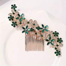 1件波西米亚浪漫新娘伴娘婚礼花朵发梳，水晶水钻新娘伴娘花朵头饰，水钻花朵发夹，新娘侧梳，女士发饰，适合晚宴、婚礼、特殊场合。送给新娘、伴娘和宾客的礼物，情人节配饰 - A - 查看 20