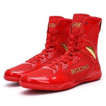 男士专业拳击鞋、室内健身训练摔跤鞋、高帮自由搏击鞋、武术专用鞋