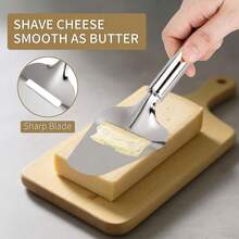 Stainless Steel Cheese Slicer Handheld Cutter With Ergonomic Grip Dishwasher  For Hard And Soft Cheeses Multi Functional For Sandwiches Charcuterie Boards Daily Cooking - View 4