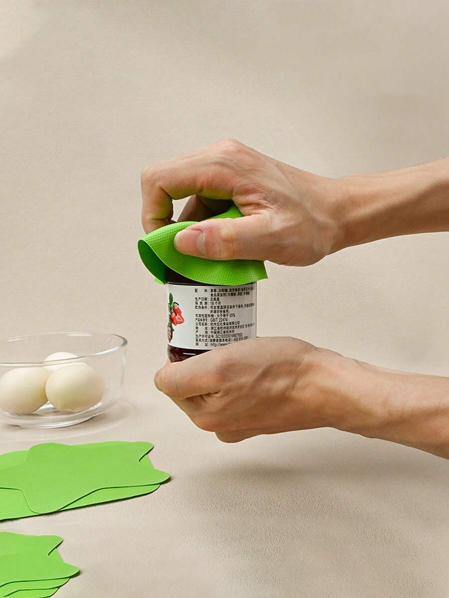 2pcs/Set Silicone Can Opener Gasket, Silicone Can Lid Opener Assistant, Can Opener, Gripper Pad, Multi-Function Can Opener, Kitchen Heat Insulation Mat, Anti-Slip Pad, Insulation Pad, Suitable For The Elderly With Weak Hand Strength - View 1