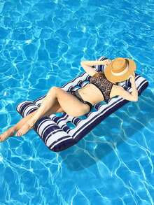 New Inflatable Water Hole Floating Raft, Foldable Water Lounge Chair Float Bed, Adult Floating Mat - Multicolor - View 6