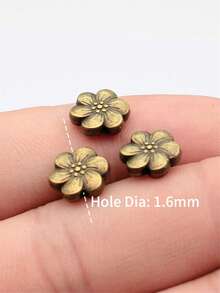 12pcs/Pack 10x10mm Flower Beads, Jewelry Accessories, DIY Jewelry Making, DIY Earrings, Necklaces, Bracelets, Keychains, Valentine's Day Gift - Flower Beads - View 6