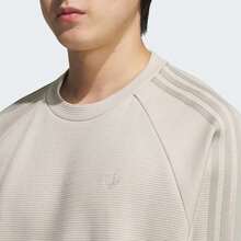 Adidas Originals 男士华夫格针织长袖T恤，TKH1175 - 米色 - 查看 4