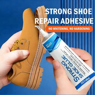 H4Cacle Strong Shoe Glue, 60ml, Waterproof, Transparent, Art Craft Adhesive For Leather, Sports Shoes, Sneakers & DIY Repairs,Athletic Footwear, Durable Bonding Agent, Plastic Material