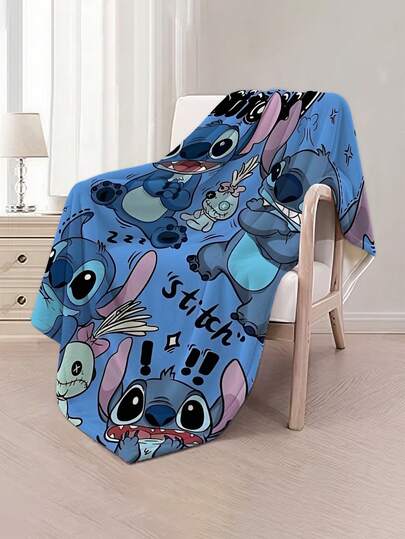 Disney 卡通主题印花法兰绒毯 - 柔软舒适，适合旅行、露营、沙发、床上用品 - 现代简约卡通印花，四季皆宜的舒适床上用品，用途广泛