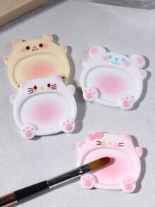 卡通猫美甲油调色盘，时尚凝胶美甲油调色盘，便携式绘画调色盘，高端美甲展示板，实用美甲工具，多种颜色可选 - 彩色 - 查看 2