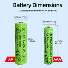 Bộ 12/24 viên pin sạc AA Nickel-Metal Hydride (NiMH) 1.2V, thích hợp cho đèn sân vườn, đèn chiếu sáng bãi cỏ, đèn pin, đồ chơi, máy nghe nhạc MP3, chuột không dây, bàn phím không dây, máy cạo râu điện, điều khiển từ xa, bàn phím và chuột không dây, tay cầm chơi game, máy ảnh kỹ thuật số, đồ chơi, đèn LED, cân điện tử, đồng hồ báo thức và nhiều thiết bị thông dụng khác. Có thể sạc lại hàng trăm lần. - Xem 5