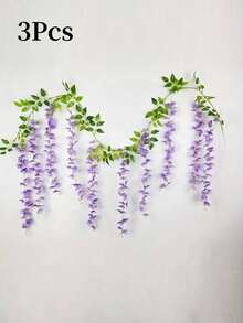 1/2/3 bó hoa tử đằng nhân tạo 10 cành, dây leo tử đằng bằng lụa trắng, thích hợp cho cổng cưới, tiệc ngoài trời, trang trí nhà cửa, quà tặng lễ Phục sinh, trang trí đám cưới, trang trí phòng đẹp, trang trí nhà, ngày lễ tình nhân, quà sinh nhật, quà tốt nghiệp. - Màu tím - Xem 9