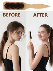 ikt 75g Hair Wax Stick, Straightening Brush, Side Brush And Tail Comb Styling Tool Set - Hairline Shaping, Flyaway Control And Wig Styling - Multicolor - View 4