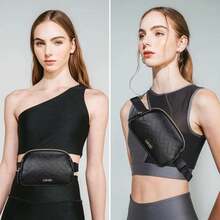 Lacdo Rioneras para mujeres Rionera para mujeres Bolsa cruzada con correa ajustable Rioneras de moda Bolsa para entrenamiento de viaje, Negro - ColorA - Ver 3