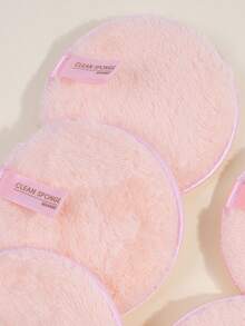 MAANGE 5pcs Soft Skin-Friendly Makeup Remover Sponges, Cleaning Tools, Portable Travel - Pink - View 8