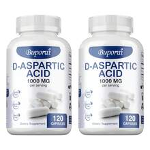 BUPORAI D-Aspartic Acid (DAA) 1000mg - Absorption, Support Brain Function, Boosts Natural Energy, Maintain Vitality, Non-GMO  - 120pcs - 兩瓶更優惠 - 查看 1